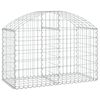 vidaXL Cesta de gaviones forma arco hierro galvanizado 100x50x60/80 cm