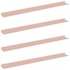 vidaXL Estante flotante 4 uds. Rosa 100 x 9 x 2,5 cm Acero