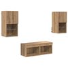 vidaXL Gabinetes de pared para TV 4 pcs Roble artisan