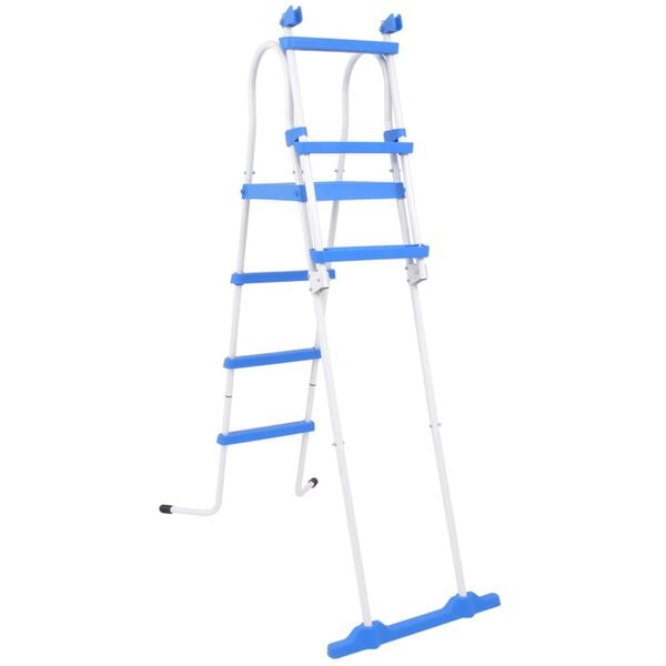 vidaXL Escalera de seguridad de piscina elevada 3 pelda&ntilde;os 122 cm