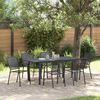 vidaXL Conjunto de Comedor de Jard&iacute;n 7 pcs Antracita