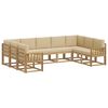 vidaXL Conjunto de sof&aacute;s de exterior 9 uds. y Beige