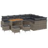 vidaXL Conjunto de sof&aacute; de jard&iacute;n 13 uds. 12-N&uacute;mero de plazas Gris