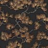 DUTCH WALLCOVERINGS Papel de pared pino negro y dorado