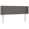 vidaXL Cabecero de cuero sint&eacute;tico gris 147x16x78/88 cm