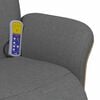 vidaXL Sill&oacute;n reclinable de masaje con reposapi&eacute;s tela gris oscuro
