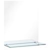 vidaXL Espejo de pared con estante de vidrio templado 20x40 cm