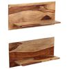 vidaXL Estantes de pared 2 uds madera maciza de acacia 58x26x20 cm