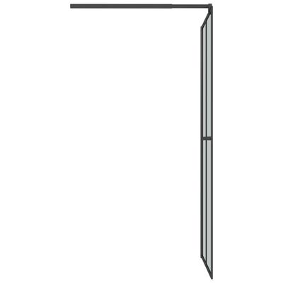 vidaXL Mampara de ducha accesible vidrio templado oscuro 90x195 cm