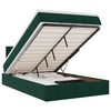 vidaXL Estructura cama otomana colch&oacute;n terciopelo verde oscuro