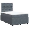 vidaXL Cama box spring con colch&oacute;n terciopelo gris oscuro 120x190 cm
