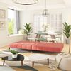 vidaXL Sof&aacute; cama de 2 plazas terciopelo rosa