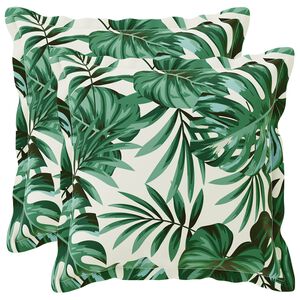 vidaXL Funda de almohada 2 uds. HOUTEN Estampado de hojas 30 x 30 cm