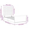 vidaXL Cama tipo Box Spring Gris claro 100 x 200 cm Terciopelo