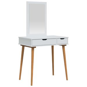 vidaXL Conjunto de Mesa de Tocador FAUSKE 2 uds. Blanco