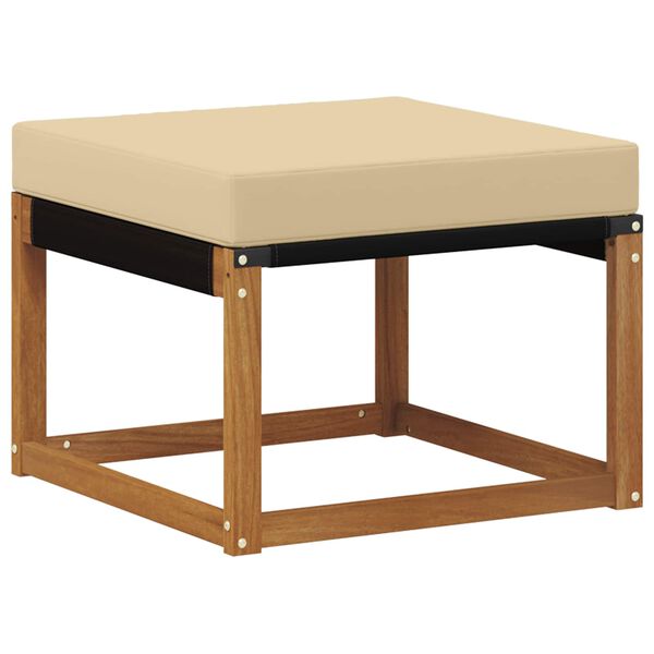 vidaXL Reposapi&eacute;s de exterior Madera de Acacia maciza y Tela Textilene