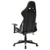 vidaXL Silla de gaming de cuero sint&eacute;tico negro y naranja