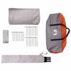 vidaXL Tienda de campa&ntilde;a tipo teepee para 9 personas Gris y naranja