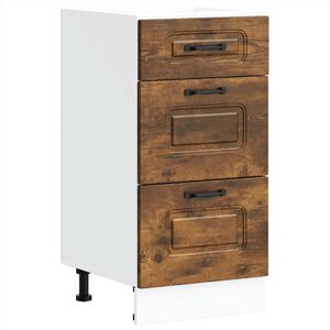 vidaXL Mueble bajo de cocina Kalmar de madera ingenier&iacute;a roble ahumado