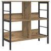vidaXL Estante de libros 4 niveles 82 x 32 x 79 cm Roble artisan