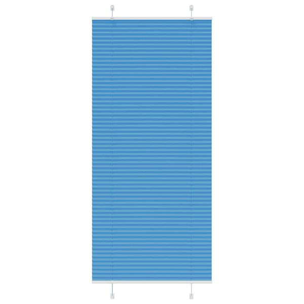 vidaXL Estor Plisado azul 95x200 cm Tela Ancho 94,4 cm Poli&eacute;ster