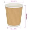 vidaXL Tazas de café de papel 500 uds 8oz 200ml blanco