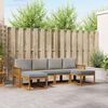 vidaXL Conjunto de sof&aacute;s de exterior 6 pcs Gris Natural y Claro
