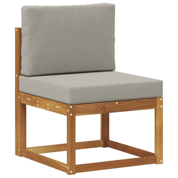 vidaXL Conjunto de sof&aacute;s de exterior 7 Pieza Gris Natural y Claro