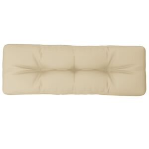 vidaXL Coj&iacute;n para sof&aacute; de palets de tela beige 120x40x12 cm