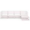 vidaXL Set de sal&oacute;n de jard&iacute;n de 5 piezas blanco madera maciza pino