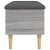 vidaXL Banco con almacenaje madera ingenier&iacute;a gris Sonoma 82x42x46 cm