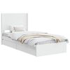 vidaXL Estructura de cama con almacenamiento y cabecero Blanco