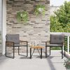 vidaXL Juego de muebles de exterior con cojín 3 pcs Gris Claro