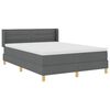 vidaXL Cama tipo Box Spring Gris oscuro 200 x 140 cm Poli&eacute;ster