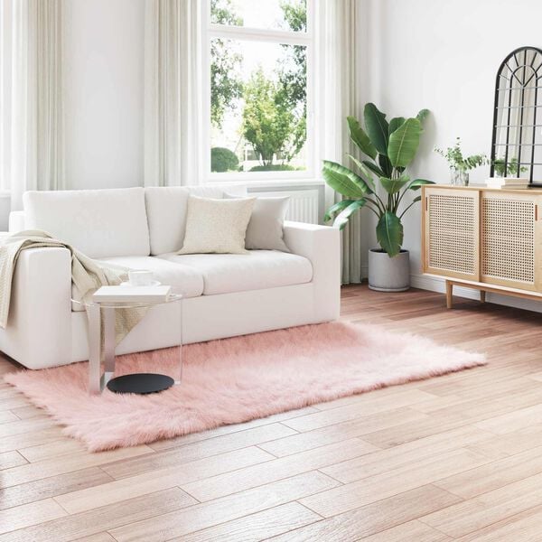 vidaXL Alfombra de Imitaci&oacute;n de Piel de Oveja Tafalla Rosa