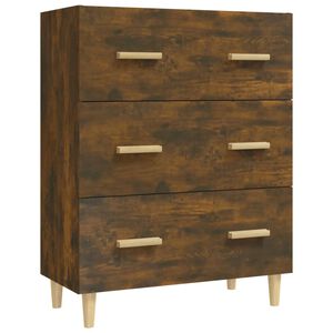 vidaXL Aparador madera contrachapada color roble ahumado 70x34x90 cm