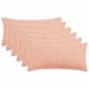 vidaXL Funda de almohada 6 uds. HEERLEN Rosa 40 x 80 cm Boucl&eacute;