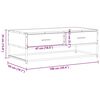 vidaXL Mesa de centro madera ingenier&iacute;a metal roble humo 100x50x35 cm