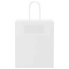 vidaXL Bolsas de papel con asas 250 uds blanca 18x8x22 cm