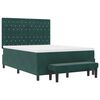vidaXL Cama tipo Box Spring Verde oscuro 140 x 190 cm Terciopelo