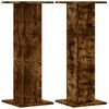 vidaXL Soportes para plantas 2 uds madera roble ahumado 30x30x80 cm