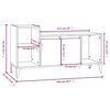 vidaXL Mueble para TV madera contrachapada roble ahumado 100x35x55 cm