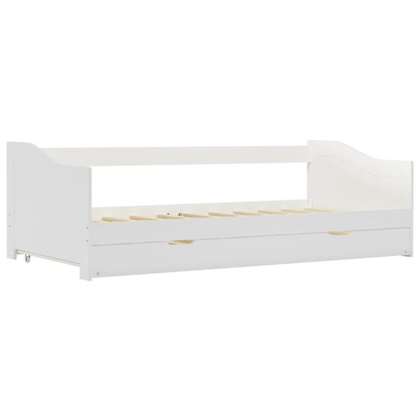 vidaXL Estructura sofá cama extraíble sin colchón pino blanco 90x200cm