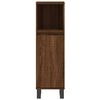 vidaXL Armario de ba&ntilde;o madera contrachapada marr&oacute;n roble 30x30x100 cm
