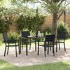 vidaXL Conjunto de Comedor de Jard&iacute;n 5 pcs Negro