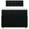 vidaXL Cama box spring con colch&oacute;n tela negro 100x200 cm