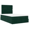 vidaXL Estructura cama otomana colchones terciopelo verde oscuro