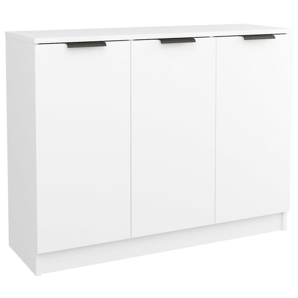 vidaXL Aparador de madera contrachapada blanco 90,5x30x70 cm