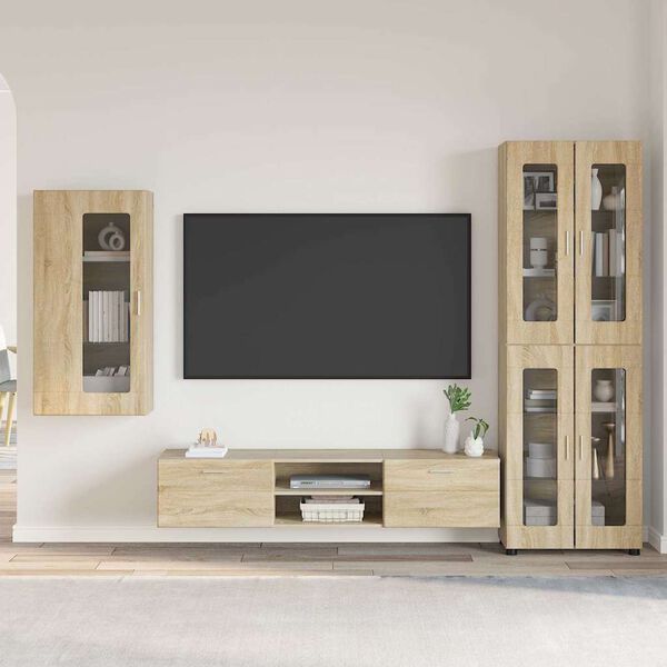 vidaXL Conjunto de mueble de TV con caj&oacute;n FLORIN Roble Sonoma