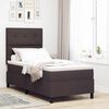 vidaXL Cama tipo Box Spring con colch&oacute;n Marr&oacute;n oscuro 90 x 200 cm tela